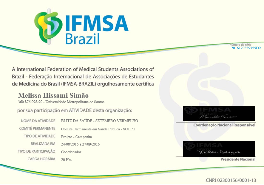 IFMSA blitz da saude
