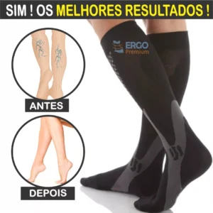 Kit 3 Pares Meia Compressão Elástica Anti Varizes
