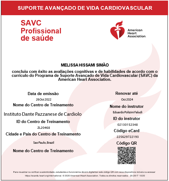SAVC profissional de saude