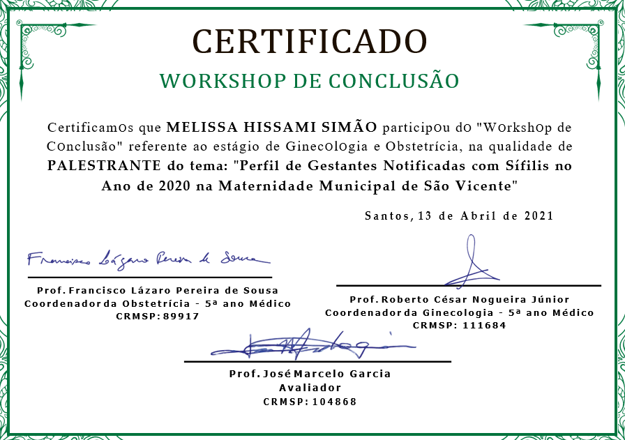 workshop de conclusão